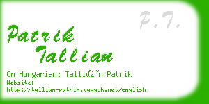 patrik tallian business card